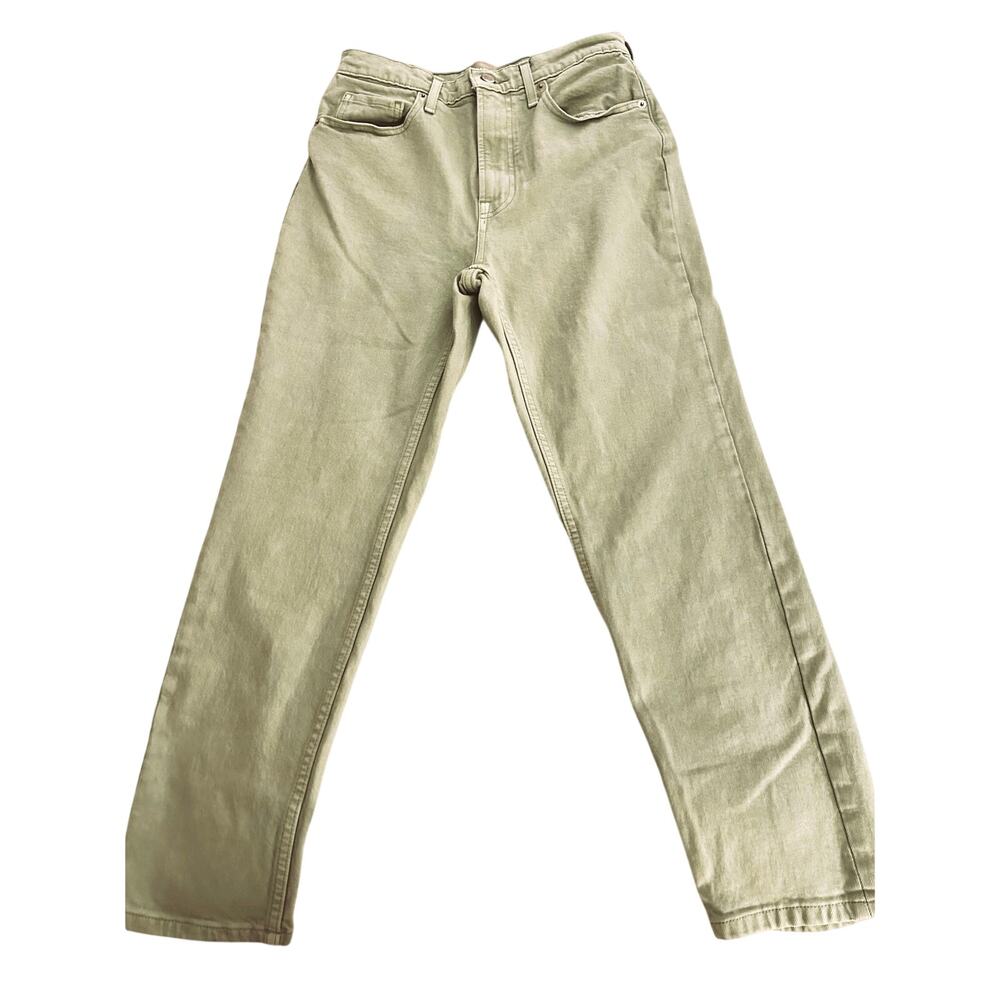 Everlane Cheeky Straight Leg Jeans 26 Sage Green High Rise Crop organic cotton